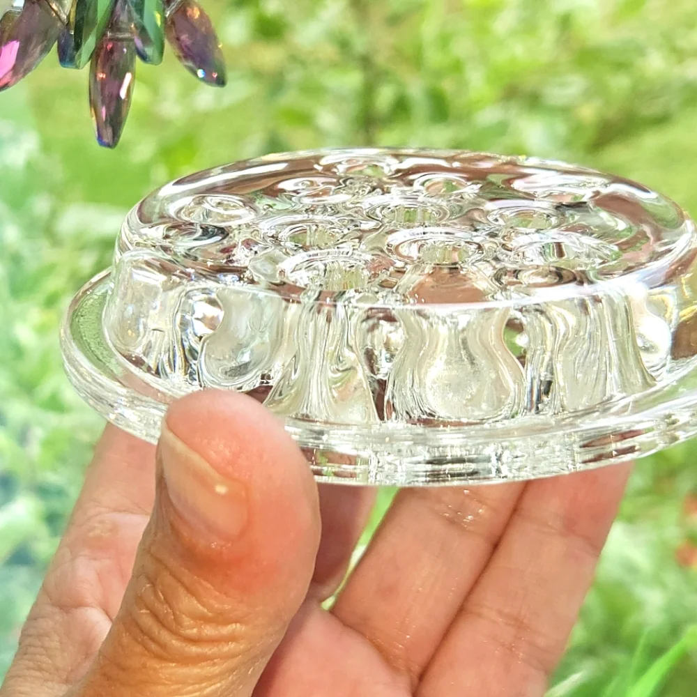 Flower Frog Glass Vintage Lot Of 2 Floral Flower Placement For Vase A+ Condition - Picture 7 of 9